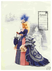 PDF Vintage Crochet Pattern / Crochet dress for Barbie dolls 11-1 / 2" - Miss Calendar - Miss September