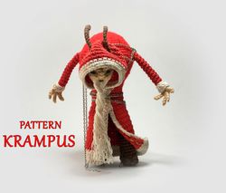 Kpampus PDF crochet pattern doll, amigurumi crochet pattern toy