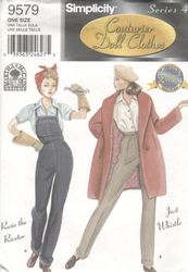 PDF Copy of the Original Vintage Simplicity 9579 Clothing Patterns for Fashion Dolls size 15 1/2 inches
