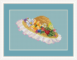 SUMMER HAT Cross stitch pattern PDF from FOUR SEASONS HAT SERIES by CrossStitchingForFun, Instant Download
