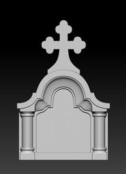 3D STL Model for CNC file Headstone Tombstone Arch