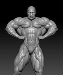 3D STL Model file Bodybuilder Ronnie Coleman Fan art for 3D printing