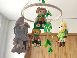 lord of the rings baby mobile lord of the rings nursery decor the hobbit  decor ideas lotr baby nursery felt mobile