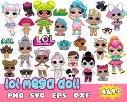Lol Doll Bundle Svg, Baby Dolls Svg, Lol Surprise Svg, Lol Queen Svg, Png Dxf Eps File