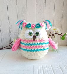 Crochet Owl Pattern, Crochet gift pdf pattern, Beginner crochet tutorial for owl diy, Easy owl tutorial, Owl toy