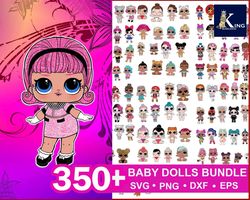 Baby dolls Bundle svg, 350 file lol dolls Svg dxf eps png, for Cricut, Silhouette, digital, file cut, Instant Download