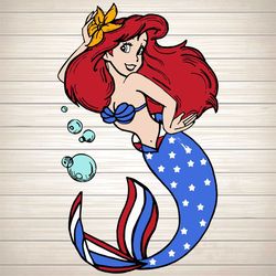 Mermaid usa flag SVG, PNG DXF EPS Download Files