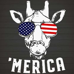 Cow with bandana svg file Merica silhouette Patriotic svg files Cow clipart American flag design 4th of july Vector Heif