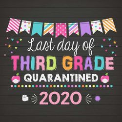Last Day of Third Grade Quarantined SVG PNG DXF EPS Download Files
