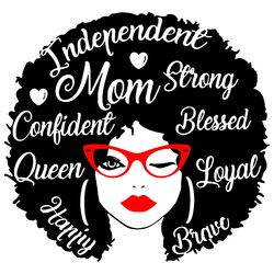 Afro Women Mama SVG PNG, Mothers Day Svg, Afro Mom Svg, Red Glasses Svg