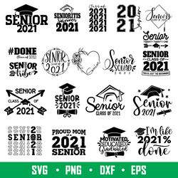Senior 2021 Bundle Vol 2, Senior 2021 Bundle Svg, Class of 2021 Svg, Senior 2021 Svg, Graduation Svg,png,dxf,eps file