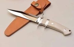 Custom Handmade D2 Steel Hunting Knife with MYCARTA Handle - Perfect Christmas Gift