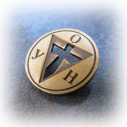 Handmade brass ukrainian pin,brass ukraine OUN pin,Ukraine brass pin,ukraine emblem OUN pin,handmade ukrainian pin