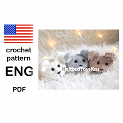 rat crochet amigurumi pattern for beginners, rat crochet tutorial, digital download crochet pattern rat