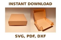 Pizza Box Template, Box Template SVG, SVG Files, SVG, Cricut