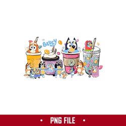 Bluey Iced Coffee Png, Bluey Party Png, Bluey Png, Cartoon Png Digital File
