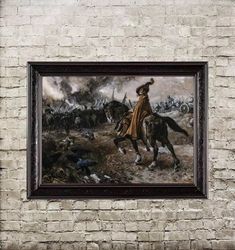 Death General of the Battlefield. Pale Horse print. Beautiful military reproduction. 24.
