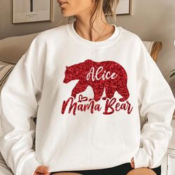 Custom Name Bear Shirt, Mothers Day Gift, Mama Bear Gift,Gift For Mom,Baby Shower Gifts, Animal Natural Lover Shirt