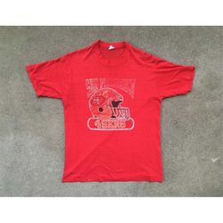 Vintage 1980s NFL San Fransisco 49ers Football Paper Thin Crewneck Raglan T-SHIRT Size Medium Starter Swag Hipster Logo