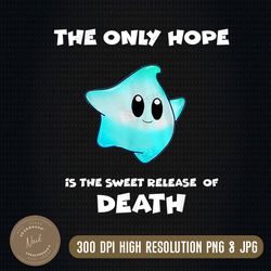 Luma Star The Only Hope is The Sweet Relief of Death Png, Super Mario Bros Png, Luma Galaxy Blue 2023 Png, Movie Lumalee