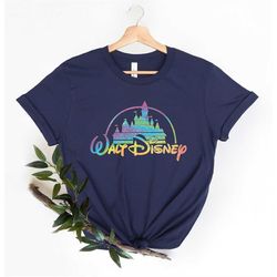 Woman Disney Shirt,Disney Rainbow Castle Shirt,Disney Castle Shirt,Disney Family Shirt,Disney Retro Shirt,Disneyworld Sh