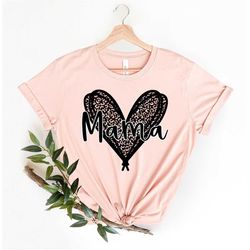 Mama Leopard print Hearts Shirt,  Mom Shirt, Gift for Wife, Mama Shirt, First Mother's Day, Gifts for Women, mothers day