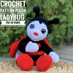 Crochet Pattern Plush Ladybug PDF file in English