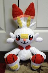 Scorbunny Amigurumi Pattern, Pokemon Anime Crochet Pattern, Handmade Crochet Amigurumi Doll, Crochet Doll PDF Pattern