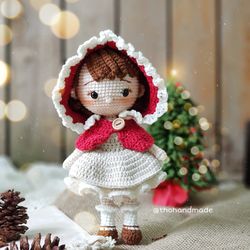 Little Red Riding Hood crochet amigurumi doll, cuddle doll, amigurumi princess doll, stuffed doll, crochet doll for sale