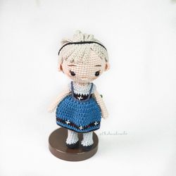 elsa princess crochet amigurumi doll, cuddle doll, amigurumi fairy doll, stuffed doll, crochet doll for sale, plush doll