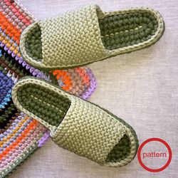 Slippers Pattern Knitting T-shirt yarn slippers crochet pattern