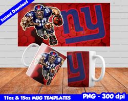 Giants Mug Design Png, Sublimate Mug Templates, Giants Mug Wrap, Sublimate Football Design PNG, Instant Download