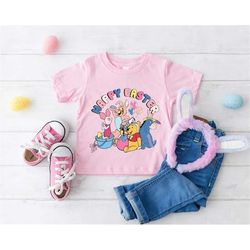 Winnie The Pooh Easter Shirt, Happy Easter Shirt, Pooh Easter Shirt, Pooh And Friends Shirt, Pooh Bear Shirt, Retro Disn