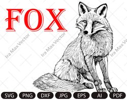 Fox Svg, Fox Clipart, Fox Png, Fox Head, Fox Cut Files/ Fox Silhouette, Baby Animals