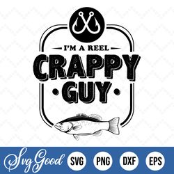 Funny Fishing Lover Gift Crappy Fish Fisherman Dad Joke, fathers day svg, SVG PNG