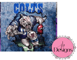 Indianapolis Colts Sublimation tumbler wraps 20oz and 30oz included