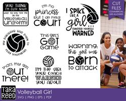 volleyball girl - volleyball svg and cut files for crafters