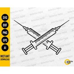 Cross Syringe SVG | Vaccine SVG | Vaccinated SVG | Medical Decals Graphic | Cricut Cut Files Printable Clipart Vector Di
