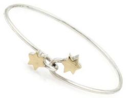 TIFFANY & CO. stars hook bangle BRACELET in silver sterling 925 and stars in gold 18 karats Original In Tiffany's gift p