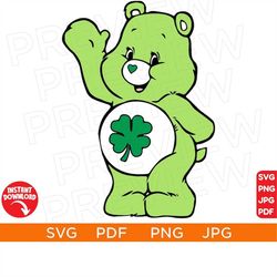 Lucky bear SVG PNG PDF Care Bear svg, Bear Care svg, Cute bear svg, Bear png, Cute Bear Svg Cut file Cricut, Silhouette