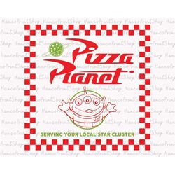 Pizza Aliens SVG, Story about Toys SVG, Green Aliens Svg, Foods and Drinks Svg, Pizza Box Party Svg, Pizza Restaurant Sv