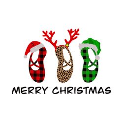 Ballet Slippers Merry Christmas Holiday Graphic Christmas Svg, Christmas Svg Files Digital Download