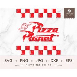 Pizza Planet SVG, Pizza Box Party svg png jpg dxf eps Cricut Silhouette Cutting Files