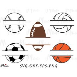 monogram ball svg, football, basketball, volleyball girl, volleyball mom, soccer, baseball volleyball png, digital insta