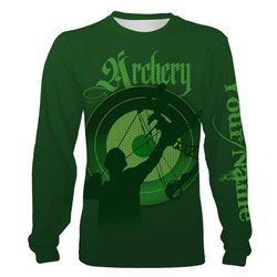 Archery Bow hunting custom Name 3D All over print Shirt, Hoodie, Long sleeve &8211 Personalized Archery shooting shirt f