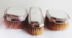 TIFFANY & CO Original VANITY dresser set 3 hair brushes in sterling silver 925 from 1913 Gift for her woman set collecto