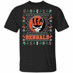 Bengals T-Shirt Christmas Grateful Dead Deadhead Tee VA08