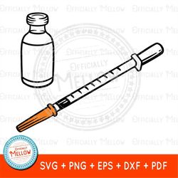 Syringe SVG, Medical SVG, Medical Clipart, Syringe PNG, Medical Decals, svg Cut Files, Printable Clipart, digital downlo
