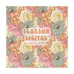 Floral Seamless Pattern-Spring Sublimation Digital Design Download-spring florals seamless file, easter seamless pattern