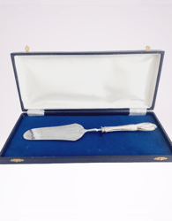 CAKE SPATULA in silver 800 Original In gift box Wedding Silverware Anniversary cake or pastry serving Liberty style Orig